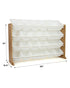 Homesmiths Extra-Large Toy Organizer, Natural Wood/White With 16 Storage Bins, D39.37cm X W106.68cm X H88.9cm
