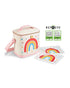 Fit & Fresh Eco Rylan Bag Inculdes PEVA Sandwich Bag White Rainbow