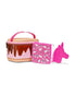 Fit & Fresh A la Mode Waffle Bag Kit Includes Designer Sandwich Container & Unicorn Ice Pink