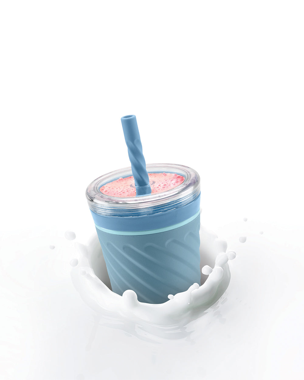 Joie Swirl Milkshake Tumbler & Straw Blue