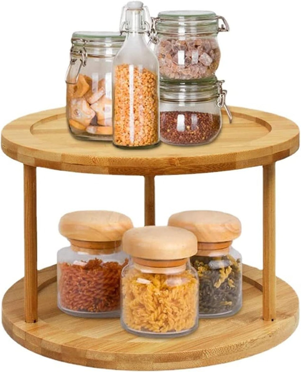 Honeybee Bamboo Turntable Organizer 21cm
