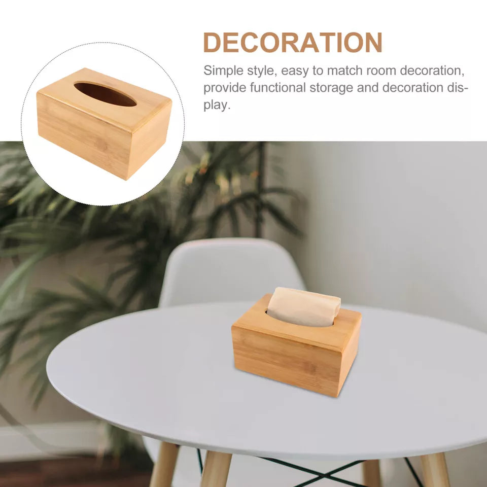 Honeybee Bamboo Tissue Holder 23 x 12 x 8.5 cm