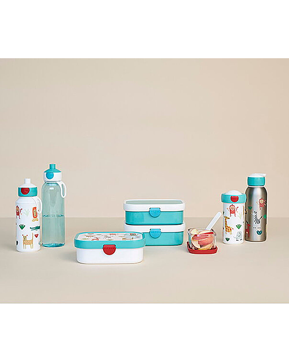 Mepal Campus Lunch Set Pop Up Water Bottle + Lunch Box Sailors Bay By Homesmiths
