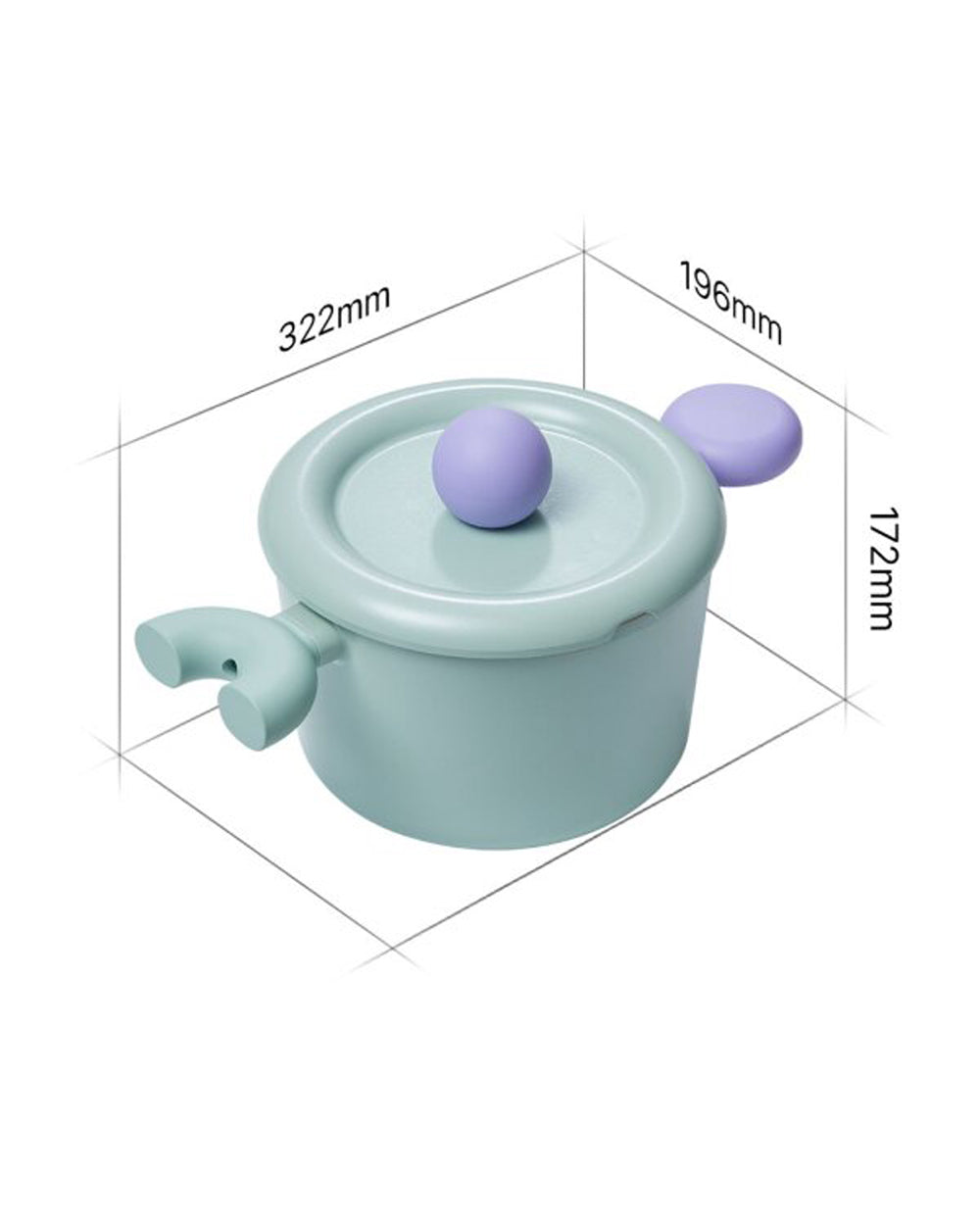 Neoflam 18cm Better Finger Cooking Pot Mint Green