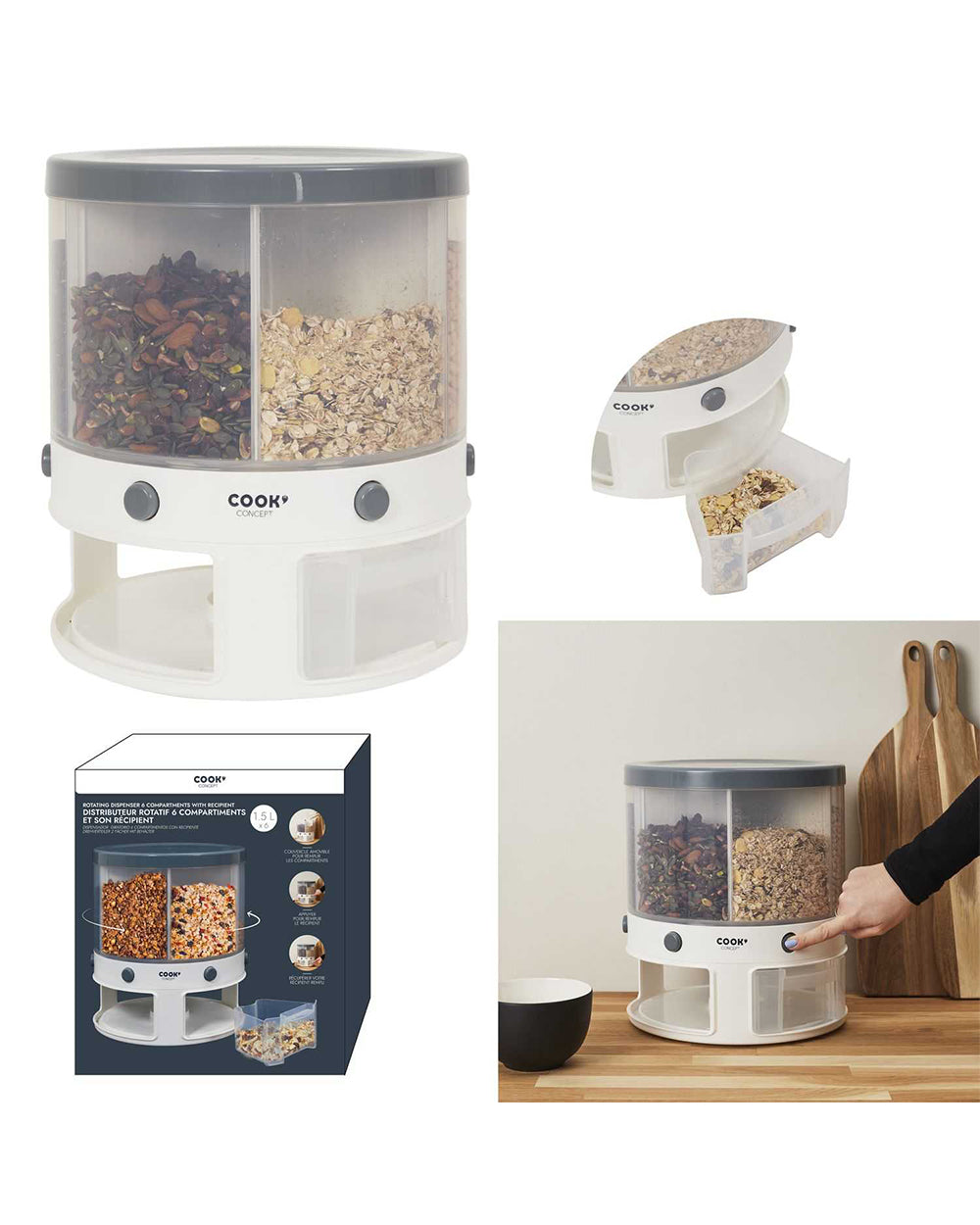 Cook Concept 1.5 Liter Distributor 6 Compartments