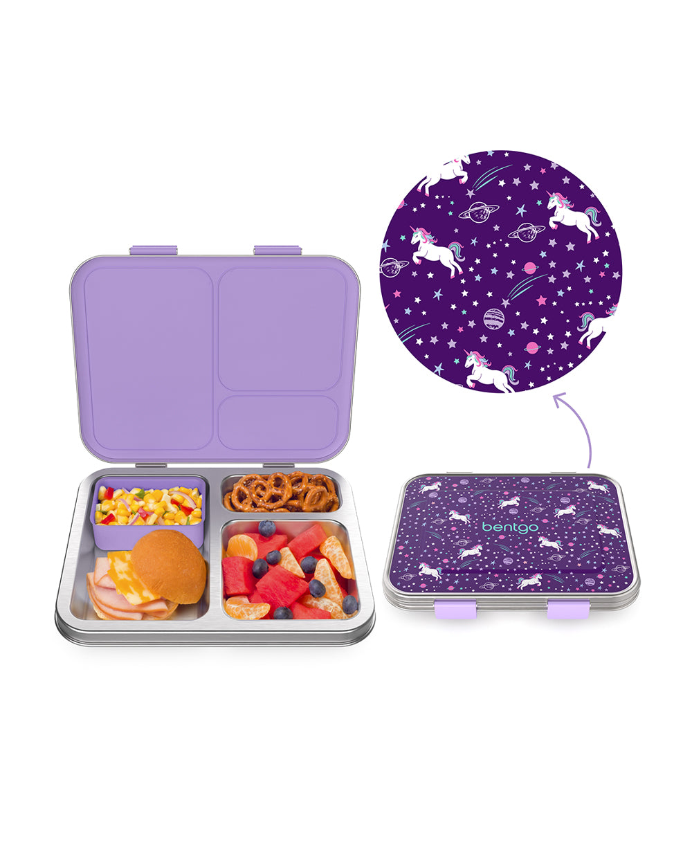 Bentgo Kids Stainless Steel Lunch Box Unicorn