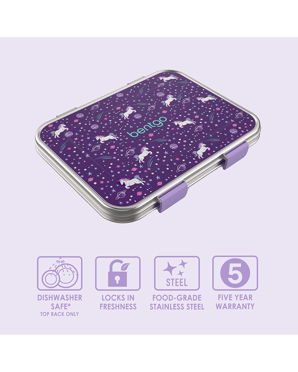 Bentgo Kids Stainless Steel Lunch Box Unicorn