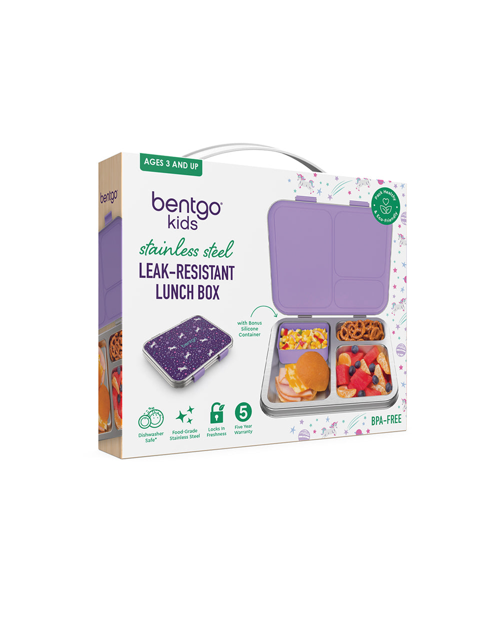 Bentgo Kids Stainless Steel Lunch Box Unicorn