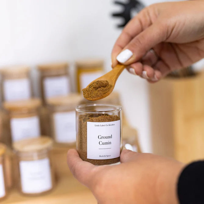 Honeybee 75ML Round Glass with Bamboo Cover