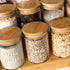 Honeybee 200ML Round Glass with Bamboo Cover