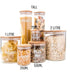 Honeybee 500ML Round Glass with Bamboo Cover