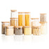 Honeybee 750ML Square Glass with Bamboo Cover