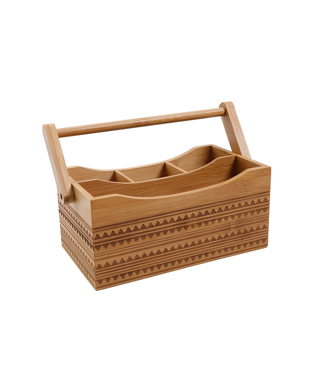 Gibson Home Sadler 11 Inch Portable Utensil Caddy With 4 Compartments  Rectangle Embossed