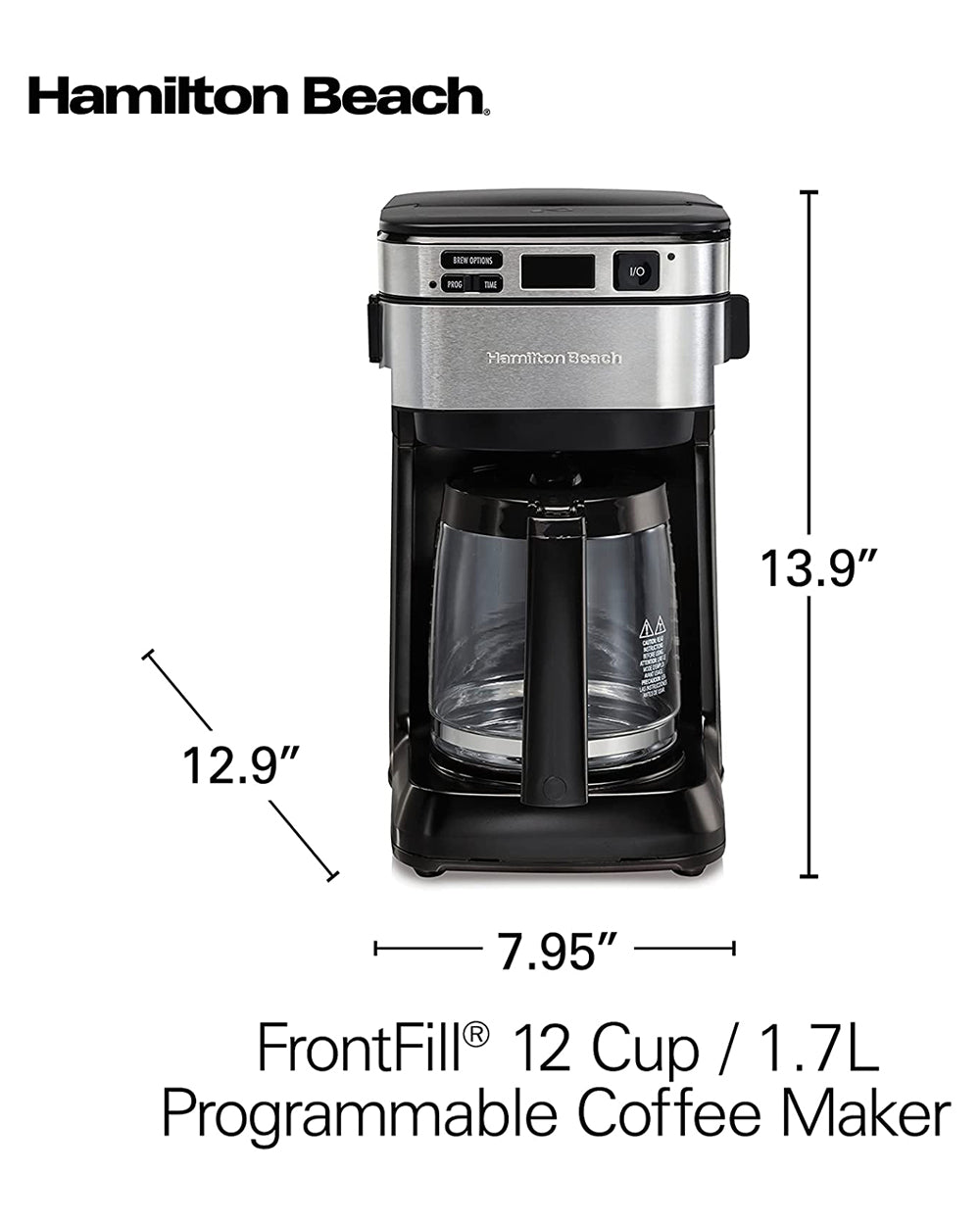 Hamilton Beach Frontfill 12 Cup Programmable Coffee Maker (Display unit)