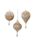 Homesmiths Decoris Ornament Plastic Velvet Finish With Gold Decoration, Beads & Gems Assorted 1 Piece