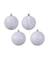 Homesmiths Decoris 10Xm Baubles Shatterproof Shiny Winter White Assorted 1 Piece