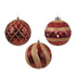 Kaemingk Decoris 12cm Baubles Shatterproof X-Mas Red 12cm Assorted 1