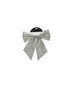 Homesmiths Decoris 20Cm Bow Polyester On Clip Silver