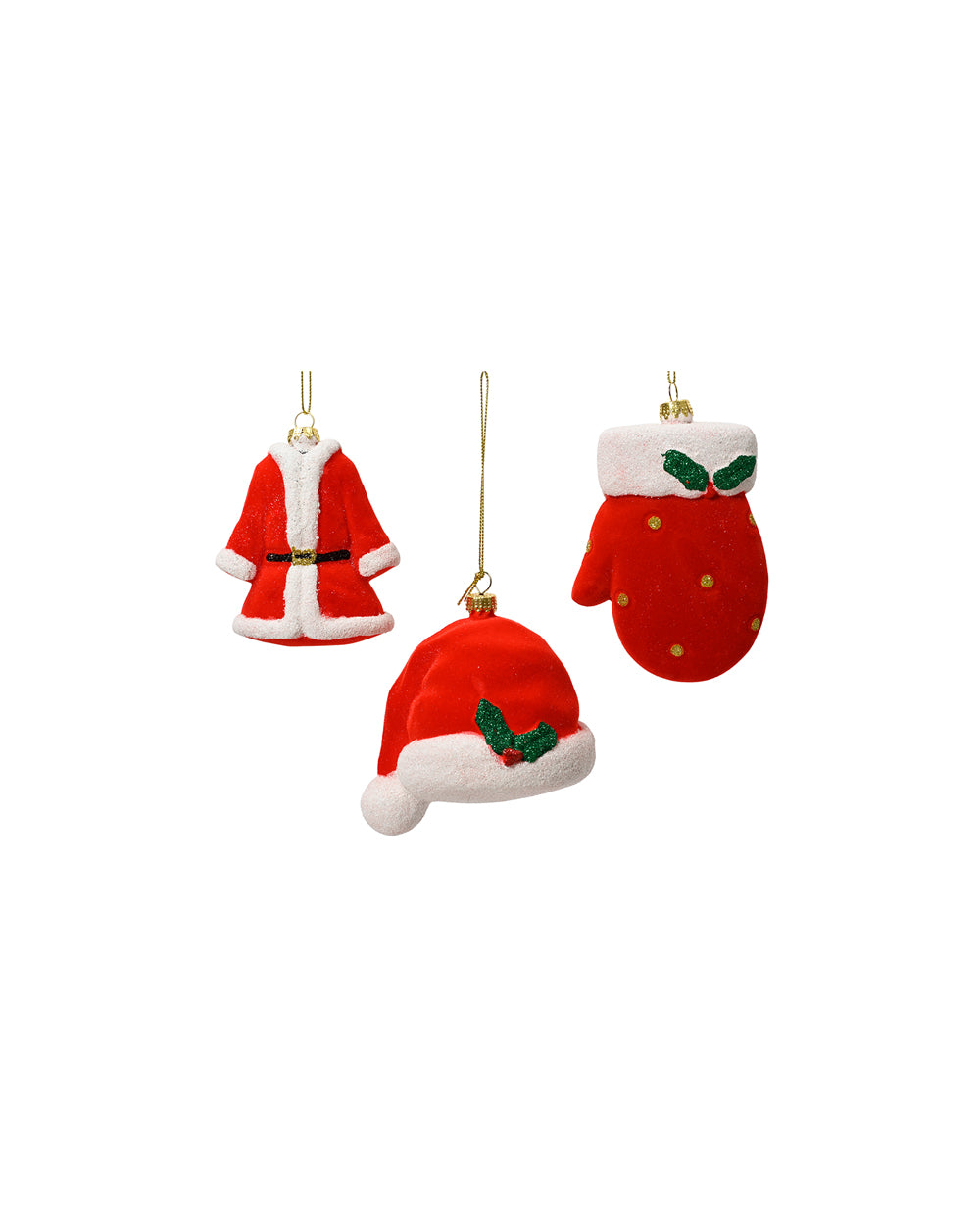 Homesmiths Decoris Ornament Plastic With Glitter, Leaves & Dots Assorted 1 Piece