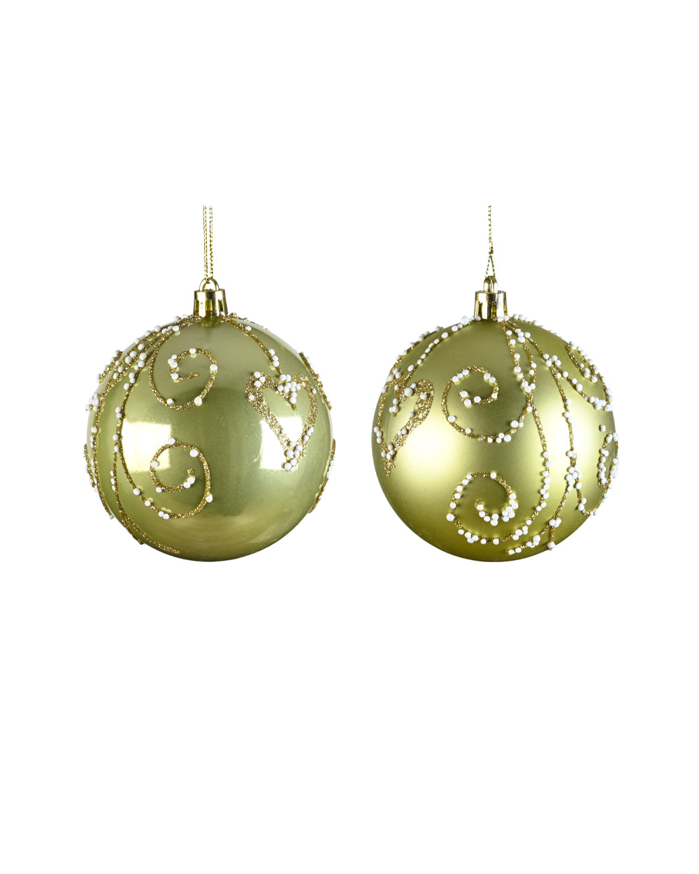 Homesmiths Decoris 8Cm Bauble On Wire Shatterproof Shiny, Matt & Glitter Foam Bauble Assorted 1 Piece