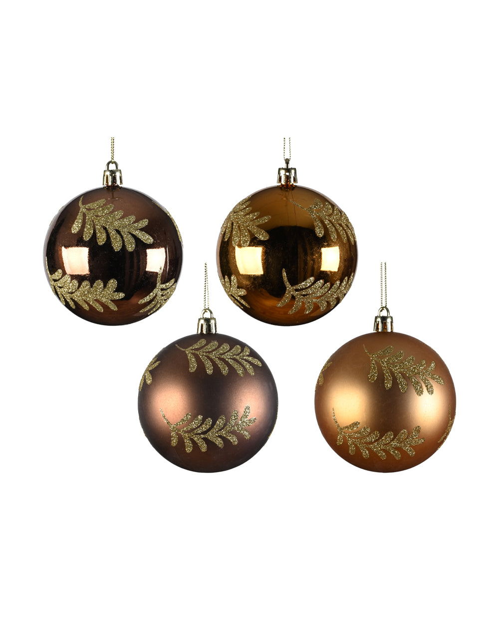 Homesmiths Decoris 8Cm Bauble On Wire Shatterproof Shiny, Matt & Glitter Assorted 1 Piece