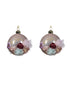 Homesmiths Decoris Bauble Glass Enamel With Fabric Flowers, Glitter Leaves & Gems Assorted 1 Piece