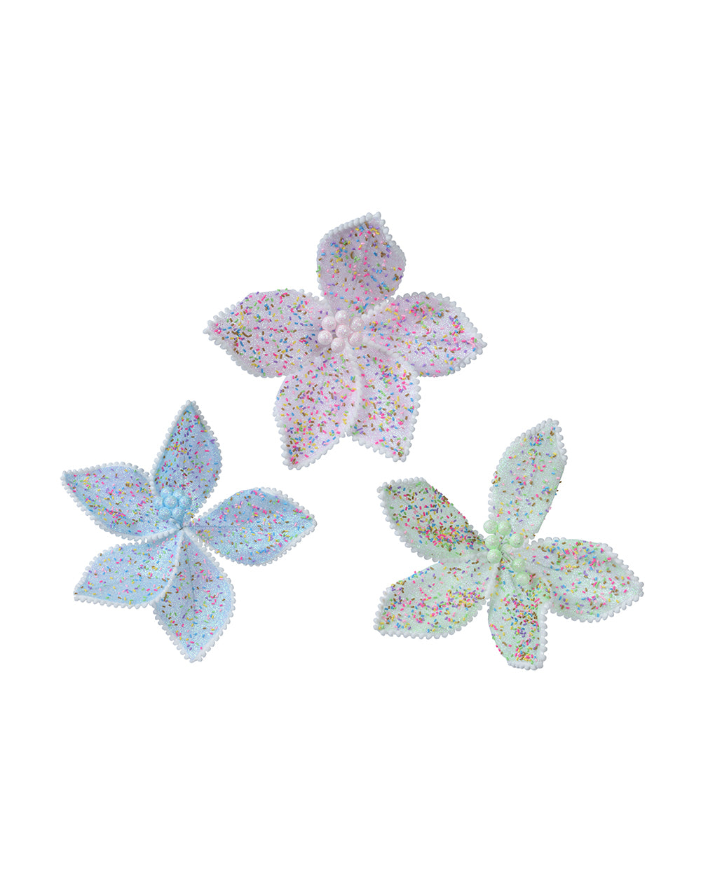 Homesmiths Decoris Flower On Clip Polyester With Speckels Assorted 1 Piece