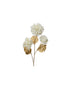 Homesmiths Decoris Hydrangea On Stem Polyester With Matt Gold Champange Leaf Off White