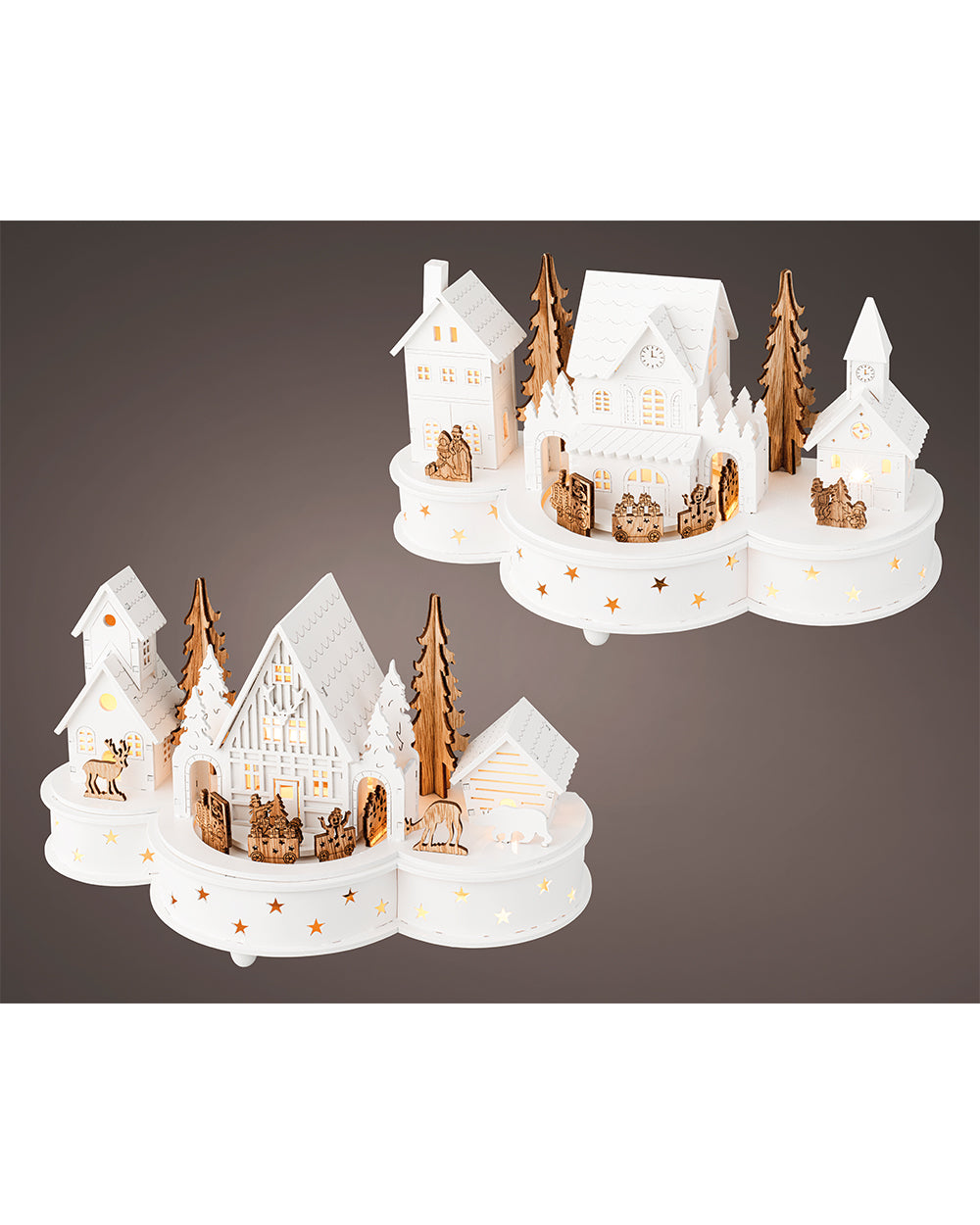 Homesmiths Decoris Led House With Rotating Effect Battery Operated Assorted 1 Piece