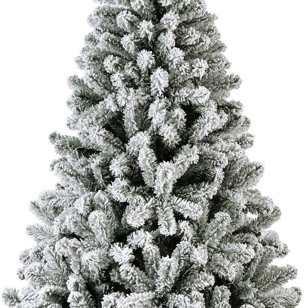 Kaemingk Decoris Monarch Pine – Snowy, 180cm, Christmas Holiday Tree, Festive Xmas Home Décor, Seasonal Floor Decoration, Evergreen Accent