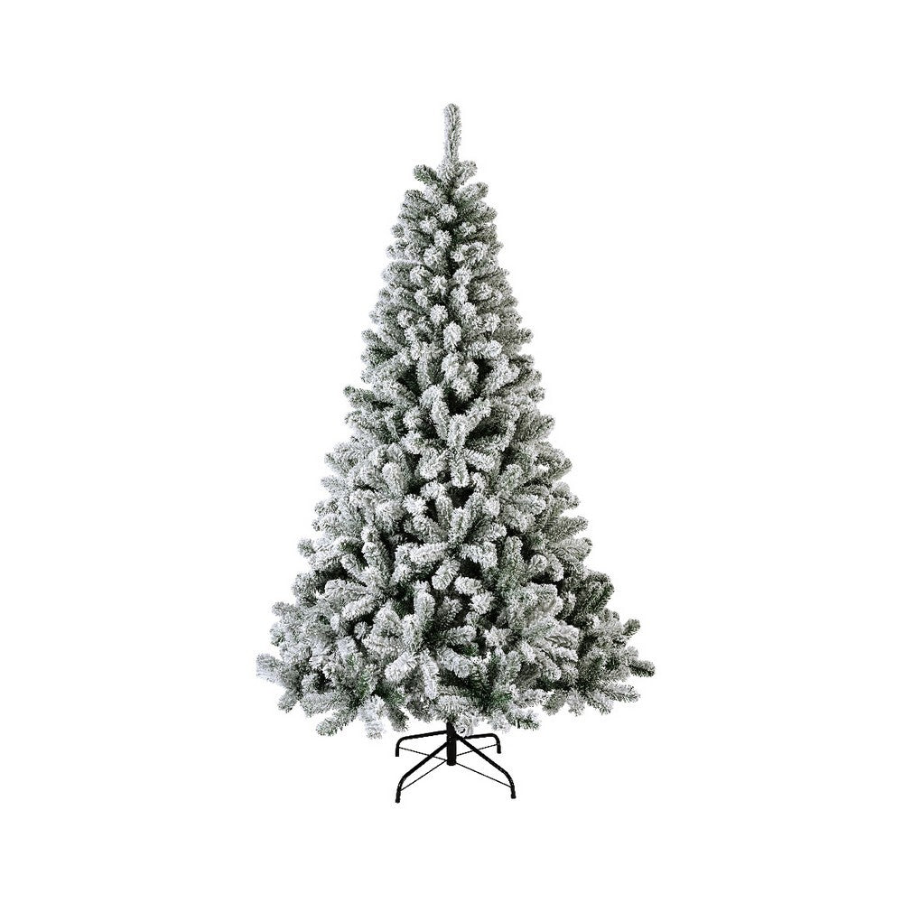 Kaemingk Decoris Monarch Pine – Snowy, 180cm, Christmas Holiday Tree, Festive Xmas Home Décor, Seasonal Floor Decoration, Evergreen Accent