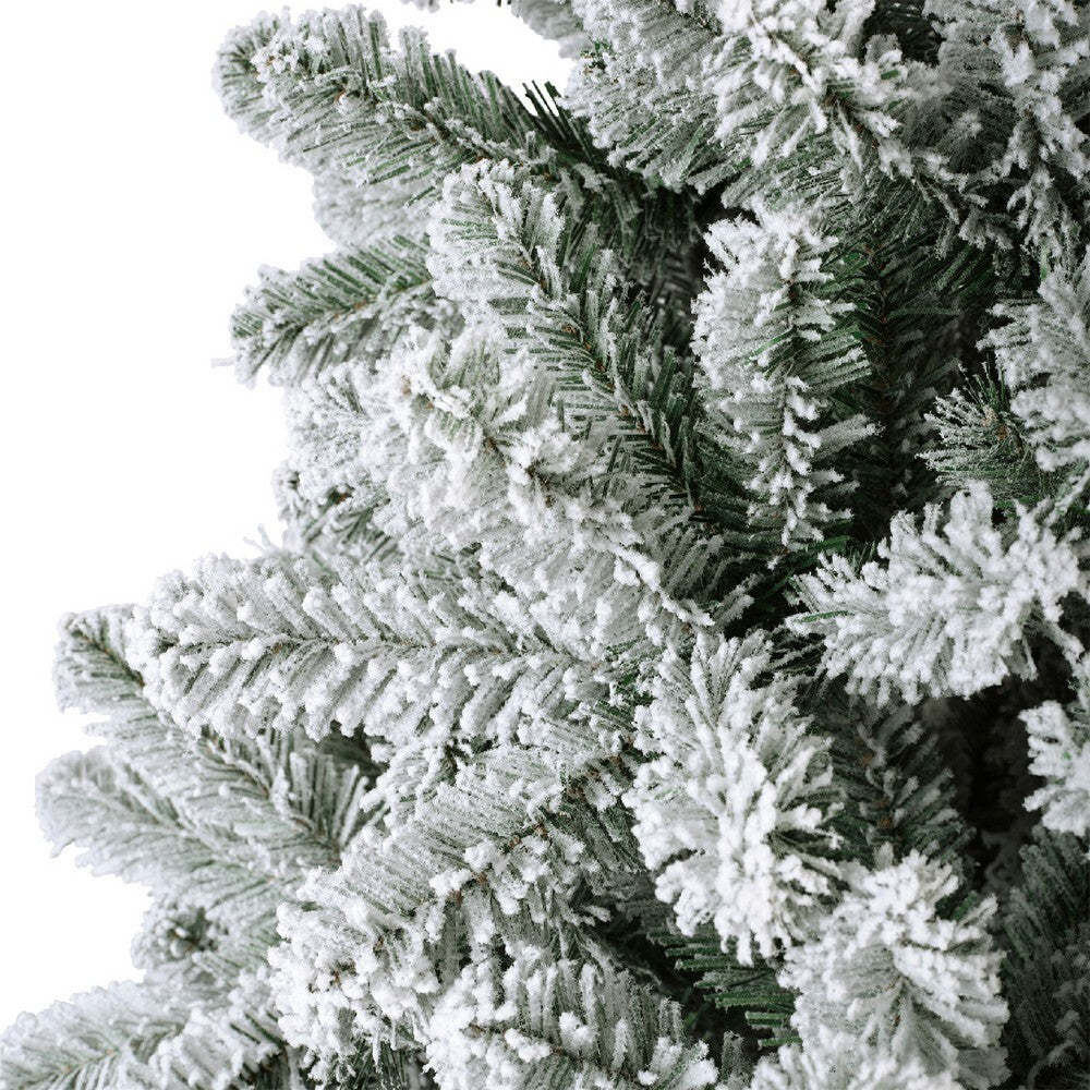 Kaemingk Decoris Monarch Pine – Snowy, 210cm, Christmas Holiday Tree, Festive Xmas Home Décor, Seasonal Floor Decoration, Evergreen Accent