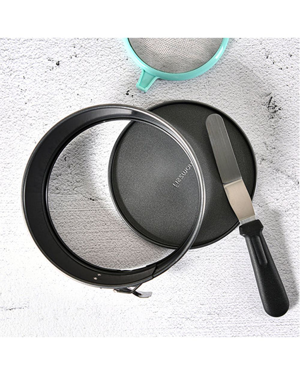 Fissman Carbon Steel Non Stick Springform Pan 28 x 6.8 Cm Dark Grey