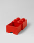 Lego Storage Brick 4 Bright Red