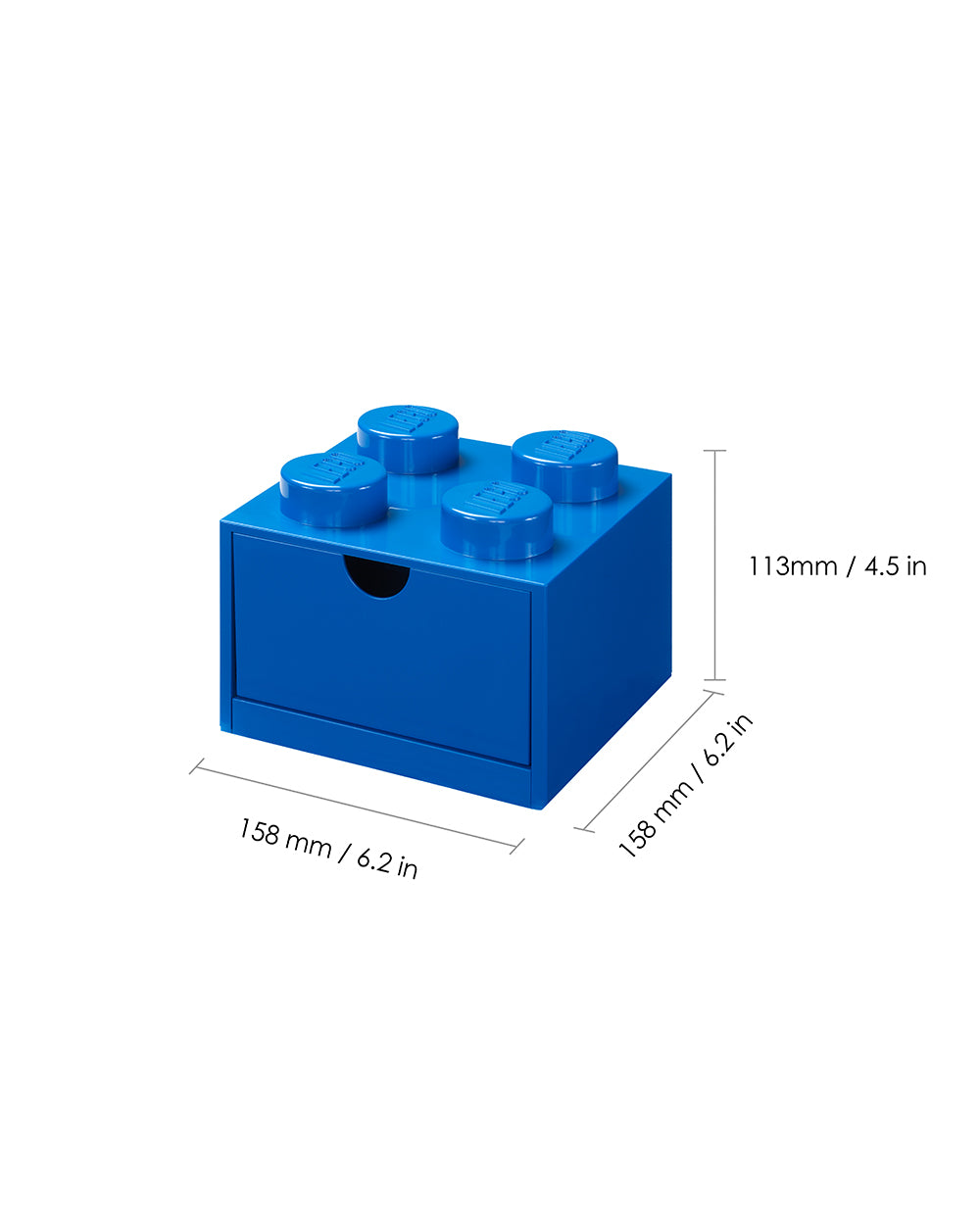 Lego Storage Brick 4 Bright Blue