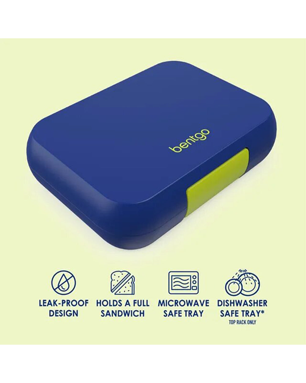 Bentgo Pop Lunch Box with Removable Divider Navy Blue Chartreuse