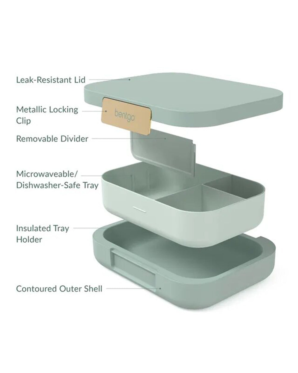 Bentgo Kids Lunch Box Modern Green