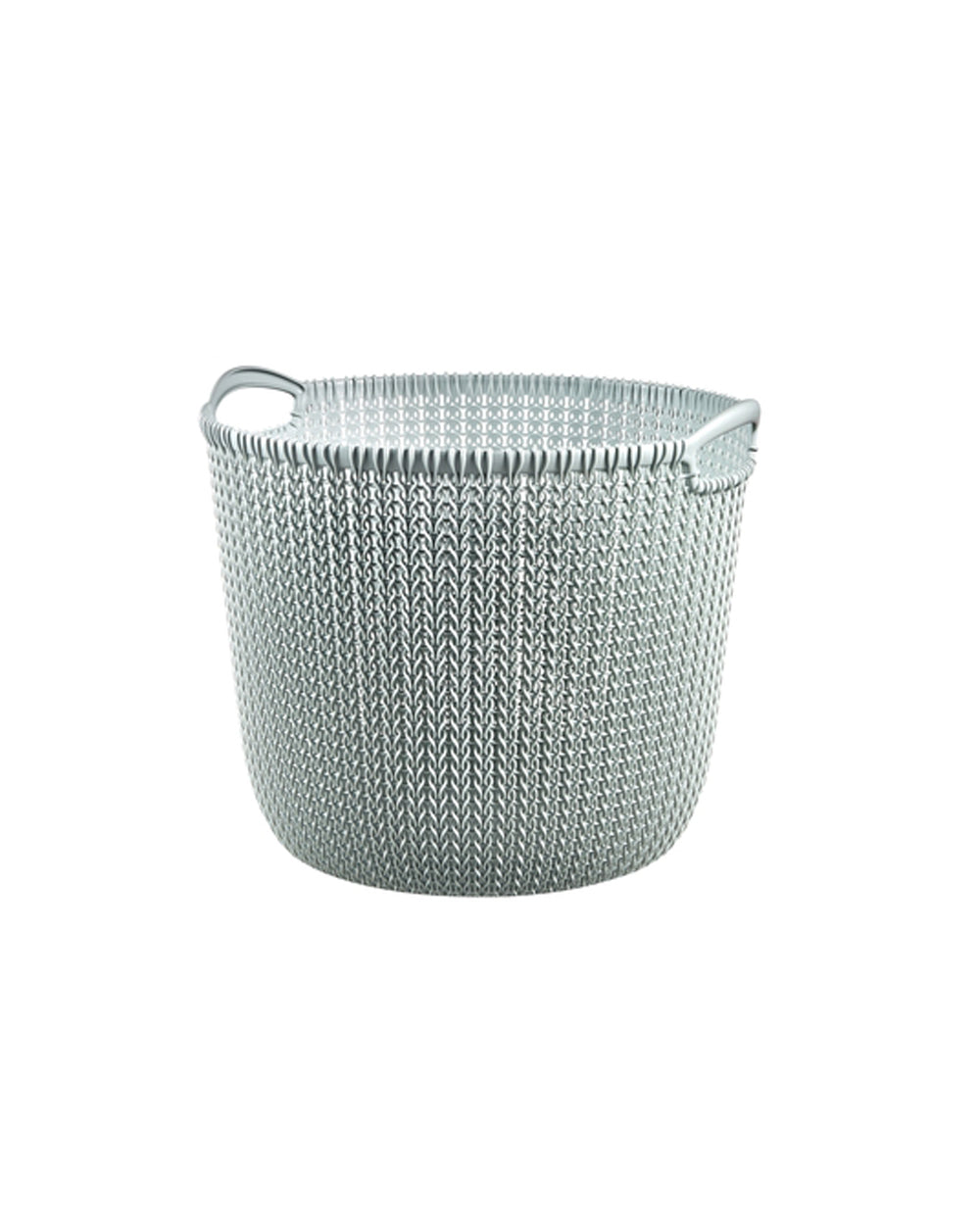 Curver 30 Liter Kint Large Round Basket with Handle Dark Grey