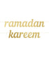 Peacock Ramadan Kareem Letter Banner Gold