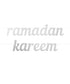 Peacock Ramadan Kareem Letter Banner Silver
