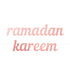 Peacock Ramadan Kareem Letter Banner Rose Gold