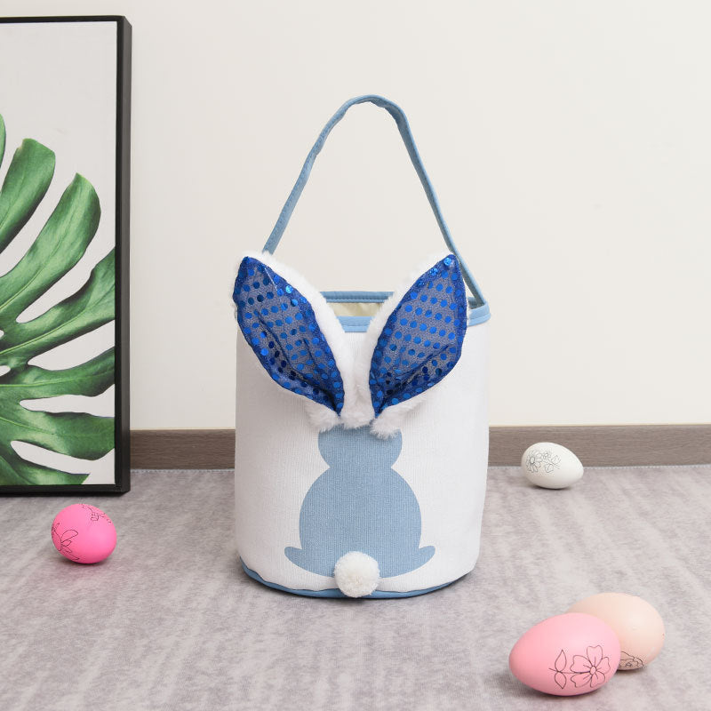 Easter basket 23x24cm Blue