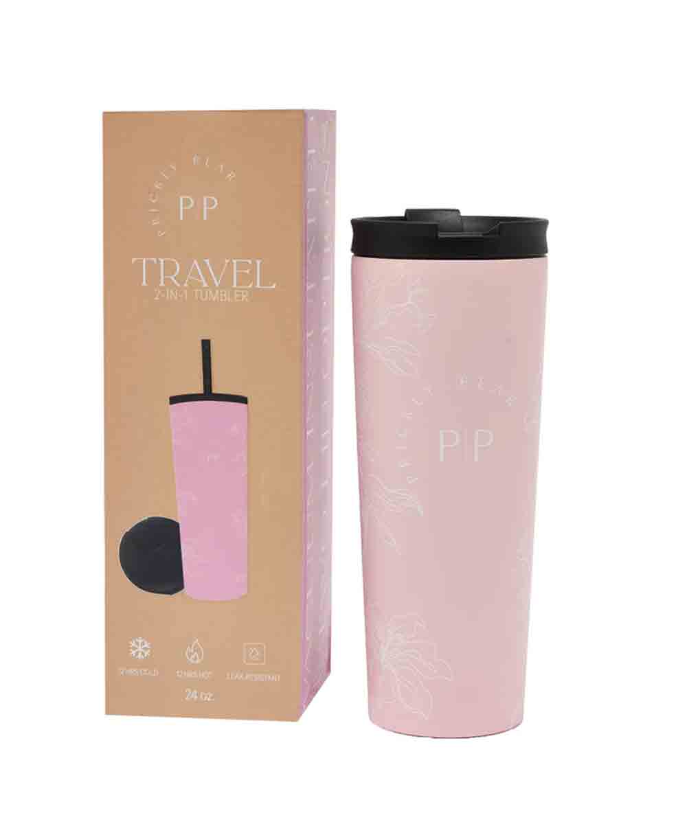 Prickly Pear Travel 24oz 2 in 1 Tumbler Pink