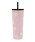 Prickly Pear Travel 24oz 2 in 1 Tumbler Daisy Pink