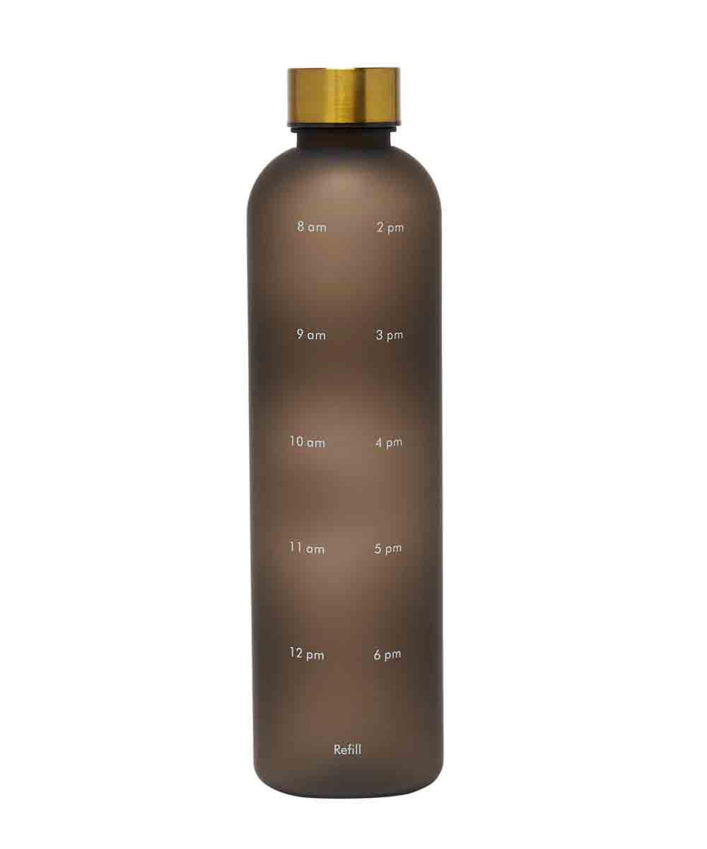Prickly Pear 1 Liter Water Tracking Bottle Black