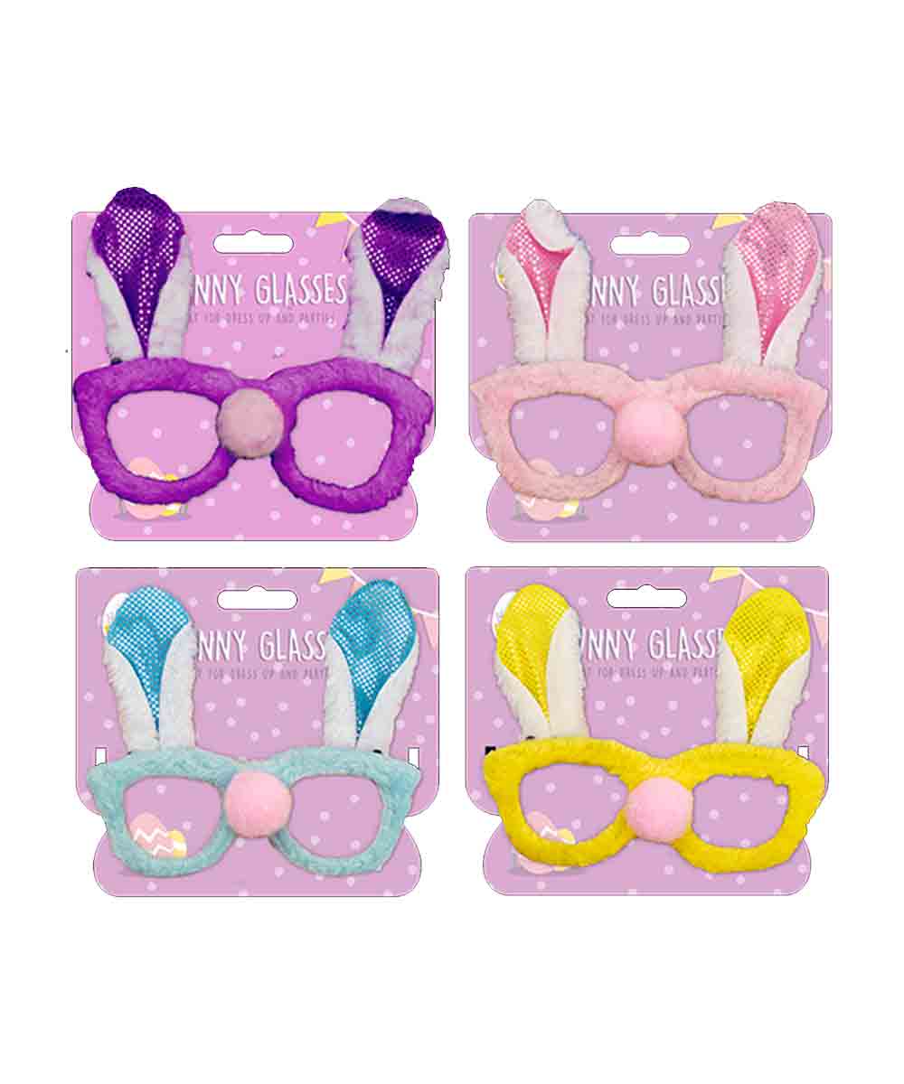 Gems Easter Bunny Novelty Glasses Assorted 1 Piece