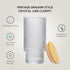 Honey Bee 450ML Borosilicate Glasses With Straws & Wooden Lid Set of 4