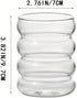 Honeybee 330ML Borosilicate Vintage Glass With Straw Set of 4