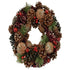 Kaemingk Wreath Pinecone Glitters Foam Berries- Pinegreen