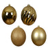 Kaemingk Bauble Shatterproof Gl  Mt  Sh  Mould Mix Gold 14cm